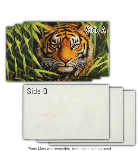Sets de table lavables motif jungle tropicale 45 x 30 cm - 7