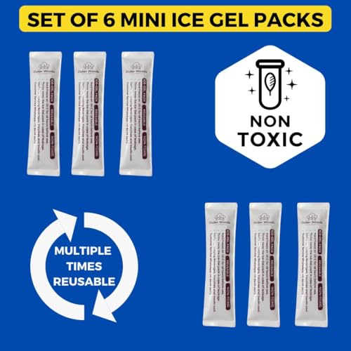 Image of Mini Ice Gel Pack Set | For Keeping Insulin, Vaccines, Drinks & Food Cool | Helpful in Cold Therapy | Ice Packs | Cold Packs (Mini, 6, count)