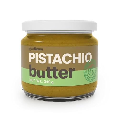 GymBeam Burro di Pistacchio 340g, Autentica Crema di Pistacchio senza Olio di Palma e Zuccheri Aggiunti, Fonte di Grassi Sani e Proteine, Facile da Spalmare, Ideale a Colazione o come Snack-image