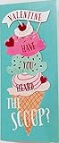 Valentine - Have you heard the scoop? - You Make My Heart Melt Ice Cream Pun Premium Happy Valentine's Day Greeting Card (Husband Wife Boyfriend Girlfriend) Flirty Cute Funny Nerdy Pick Up Line
