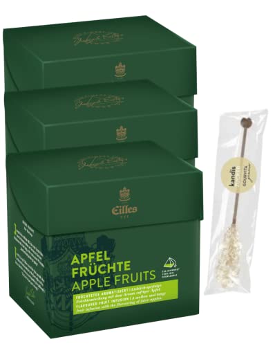 3er-Set TEA DIAMONDS Apfelfrüchte von Eilles mit Gourvita Moments Kandisstick