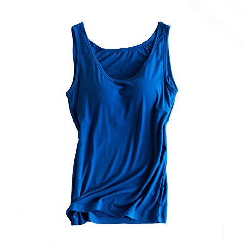 Image of Womens Modal Built-in Bra Padded Camisole Yoga Tanks Tops