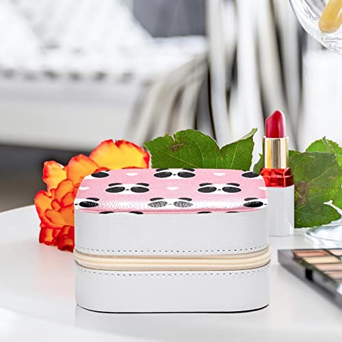 Boîte à bijoux panda rose pour bagues et colliers 10cm - 6