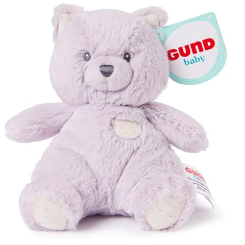 GUND Baby Oh So Snuggly Littles Kitten, Small Stuffed Animals, Cat Stuffed Animal, Plush Toys for Infants and Toddlers, Purple, 7”