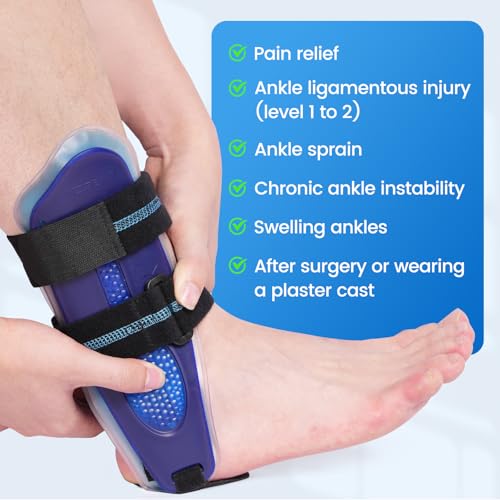 Ankle Stabilizer Brace for Sprain and Injury, Adjustable Support for Men and Women