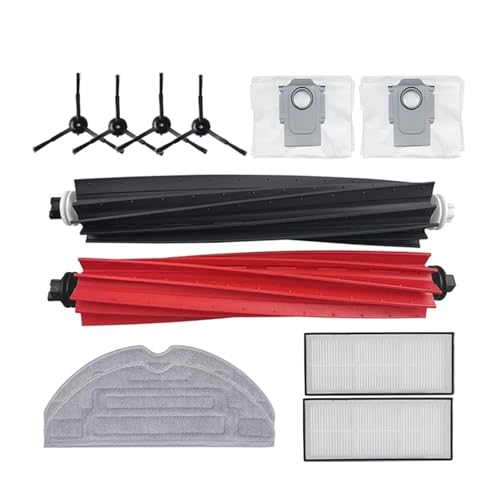 Robot Vacuum Cleaner Main Brush + Side Brush + Mop Cloth + Dust Bag + HEPA Filter,Compatible for Roborock S8+ S8/ S8 Pro Ultra G20 .Robot Vacuum Replacement Parts
