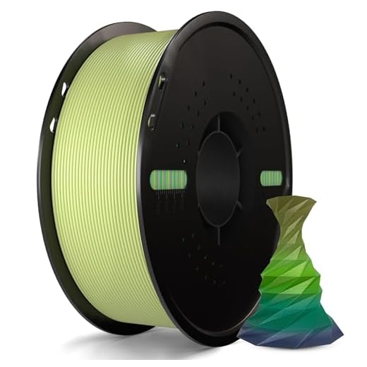 Miailuy 1.75mm Rainbow Effect PLA 3D Printer Filament(SilkRainbowForest),3D Silk Rainbow Filament Changes Color with Viewing Angle, Dimensional Accuracy +/-0.02mm, 2.2lbs/Spool