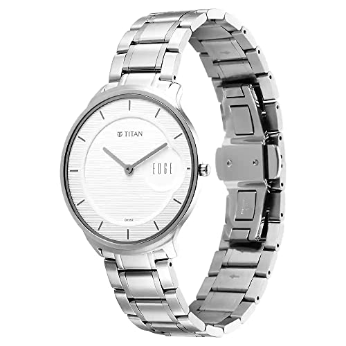 Titan Edge Metal Silver Dial Stainless Steel Strap Analog Watch for Men-NS1843SM02 - Image 2