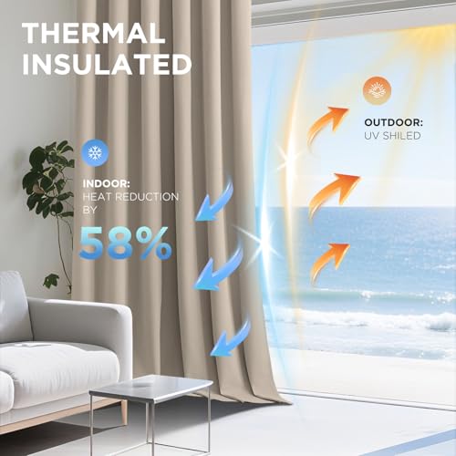 Image of Joydeco 100% Blackout Curtains Velvet Black Out Curtain 72 Inch Drapes | for Bedroom Living Room, Heat and Light Blocking, Thermal Insulated Luxury Heavy Duty Curtain 2 Panels Back Tab&Rod Pocket