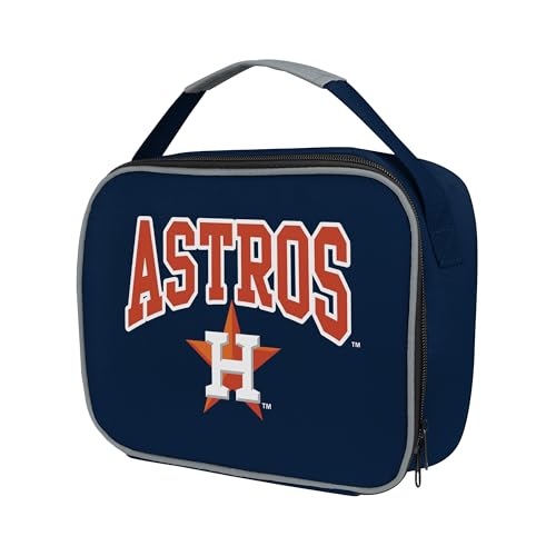 FOCO MLB Unisex-Adult Officially Licensed Wordmark Team Color Big Logo Baseball Zip Closure 7L Lunch Bag - Houston Astros by FOCO - Used condition - Image 2