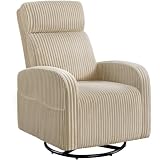 Yaheetech Corduroy Swivel Chair