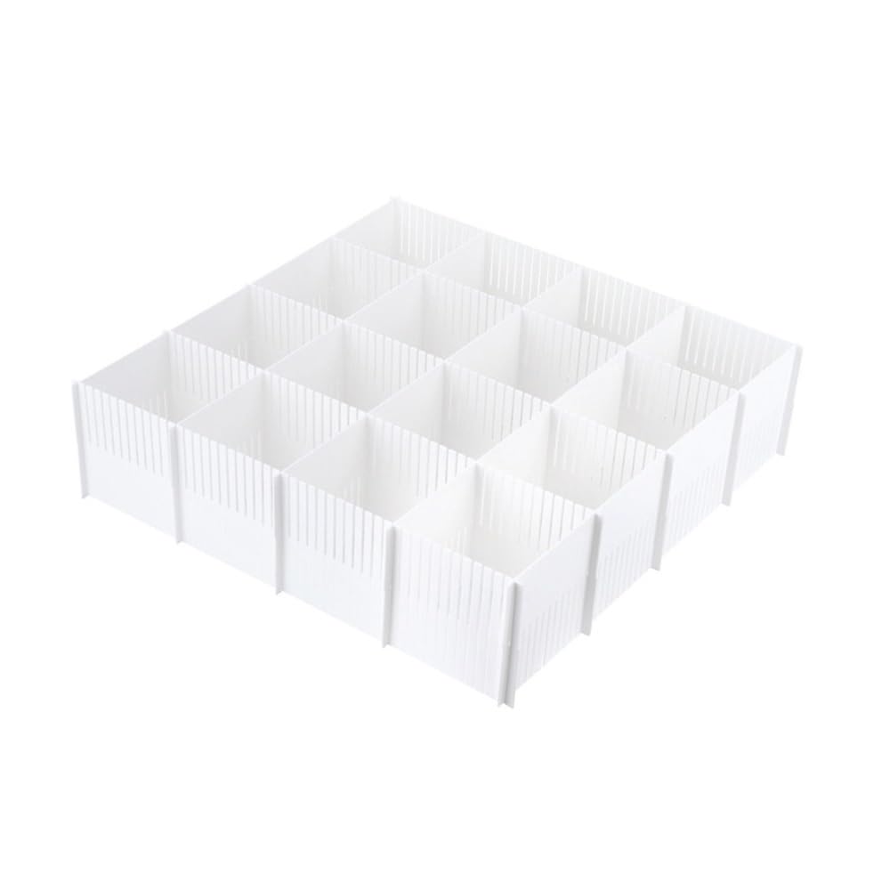 Sunrrafck White 10Pcs Adjustable Drawer Dividers Combination Partition Board Space-Saving Wardrobe Closet Separator For Underwear Socks