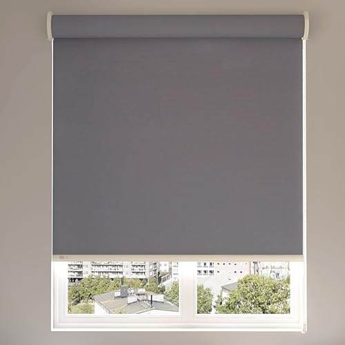 Image of 100% Blackout Roller Blinds for Windows | UV Protection & Thermal Insulated Fabric | Privacy Window Shades for Home & Office | Easy Install