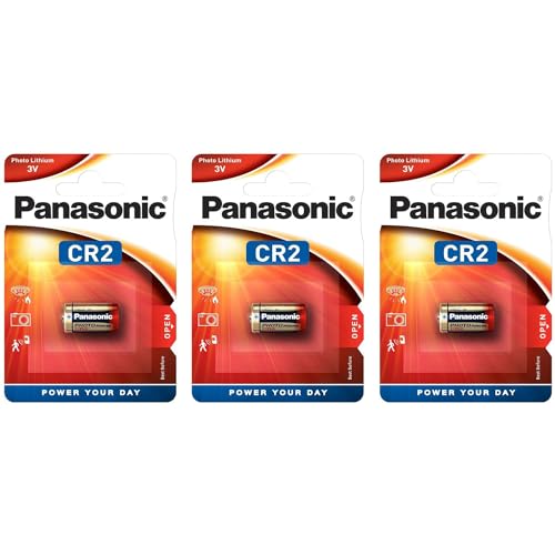 PANASONIC   Lote de 3 ampollas de 1 pila fotográfica CR2 de litio   3 V