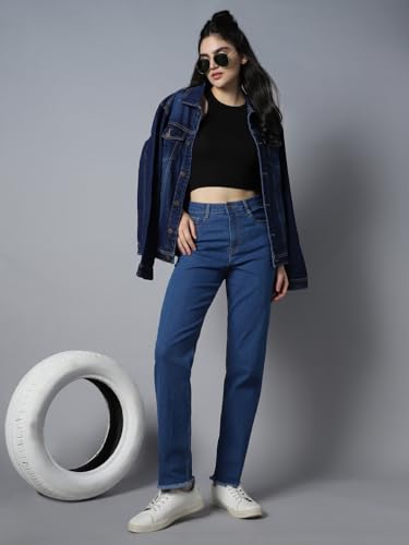 Image of HIGH Star Women's Straight Fit Mid Rise Jeans