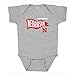 Little King NCAA Short Sleeve Romper-Pennant Logo-Heathered Gray-Nebraska-6 Months