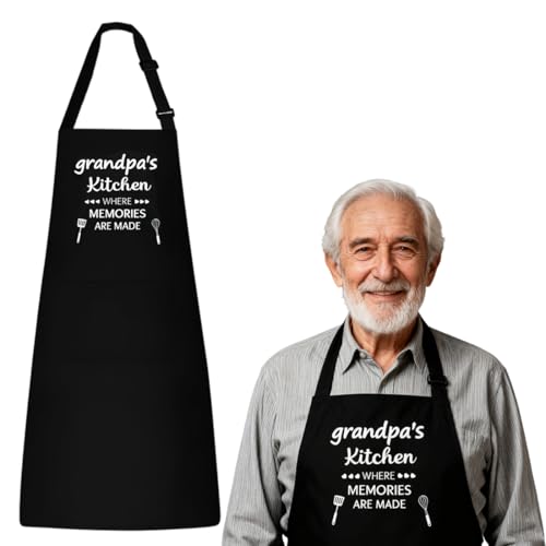 YUVKIN 1 pieza delantal de regalo para el abuelo Delantal de cocina Ideas para regalos, regalo para el abuelo, regal de cumpleaños para el abuelo, regalos de cocina para el abuel