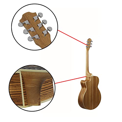 MEIeynt Épicéa Acoustic Acustica Guitar Cutaway pour Débutants Étudiants Enfants avec Kit Avancé Droitier, 40 Pouces… - Les Beatles, Paul McCartney, John Lennon, RIngo Starr, George Harrison MEIeynt Épicéa Acoustic Acustica Guitar Cutaway pour Débutants Étudiants Enfants avec Kit Avancé Droitier, 40 Pouces… – Image 4