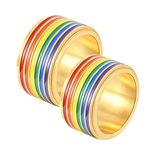 Anneau large KnSam en acier titane et émail multicolore aux finitions prestige