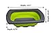 Kitchen Candy Collapsible Over the Sink Colander/Strainer, Green