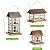 IWNTWY Bird Feeders, Heavy Duty Metal Bird Feeder for Outdoors Hanging, Weatherproof Large Capacity Wild Birdfeeder for Outside Garden Yard, Country House Shape