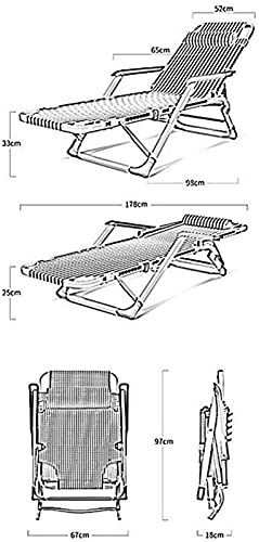 Chaise de camping inclinable avec dossier réglable pour sieste