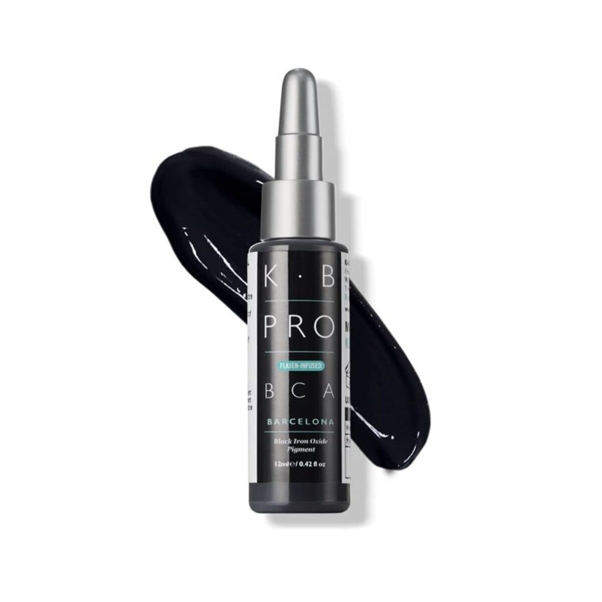 K.B Pro Microblading PMU Eyeliner Pigments, Long Lasting results, Harmonious Fade, Use Alone or Blend, Shake Very Well, Barcelona (Black Iron Oxide Pigment), 12 ml