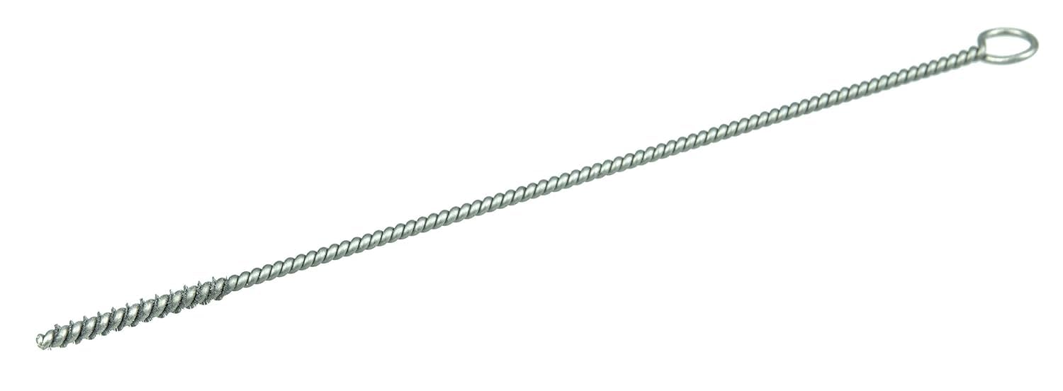 Weiler 21090 .003" Wire Size, 3/16" Diameter, 7" Length, Steel Bristles, Single Stem Single Spiral Hand Tube Brush with Eye Handle, Made in the USA (Pack of 10)