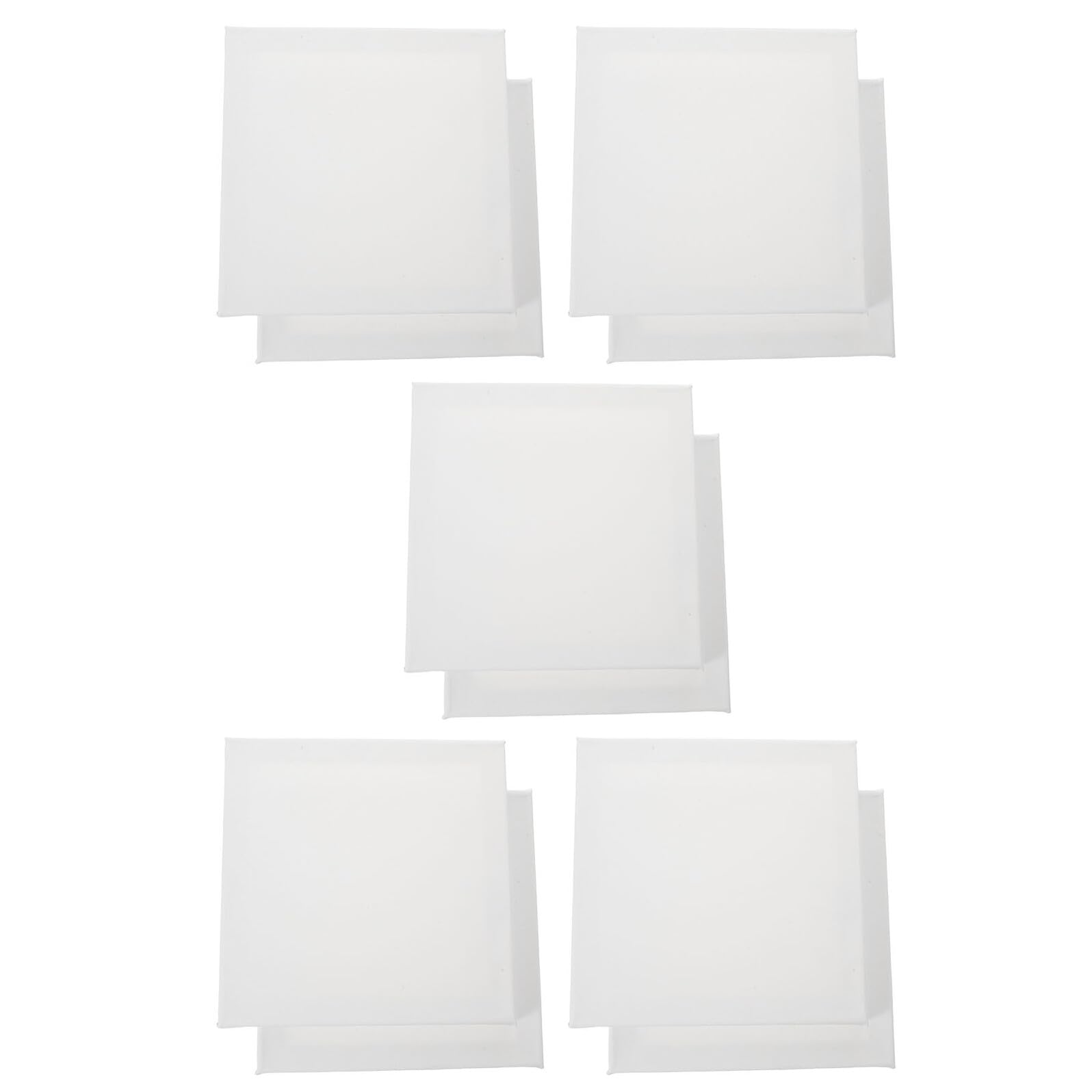 WOONEKY Lot de 10 Toiles à Peindre 20x20 Cm Toile Vierge 100% Coton Cadre en Bois Intégré Supports Encadrés pour Peinture à L’huile et Acrylique pour Artistes et Ateliers