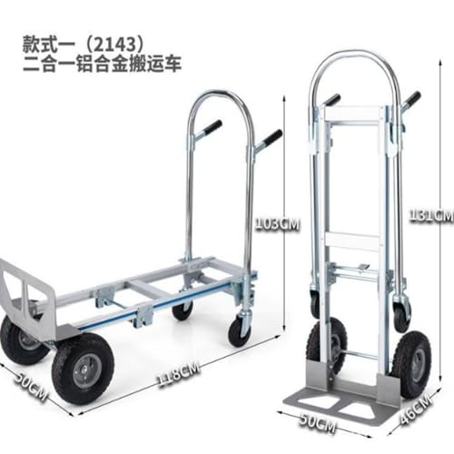 Carretilla industrial convertible 2 en 1 con ruedas miniatura 7