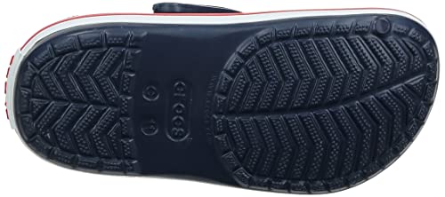 Crocs Crocband Sandália, Meninos e Meninas, Azul (Navy/Red), 33