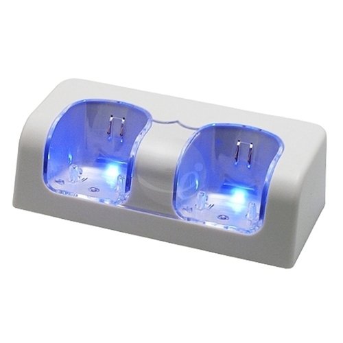 Dual Charger 2 battery Dock for Nintendo Wii Remote NEW