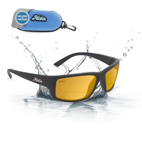 Image of Hobie Snook Men's Polarized Wrap Sport Sunglasses - Large Fit, Full-Coverage, Floatable Frames, Multiple Lens Options