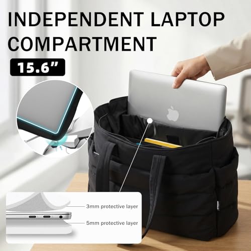 Bolsa Puffy Tote para mujer, ligera y acolchada miniatura 6
