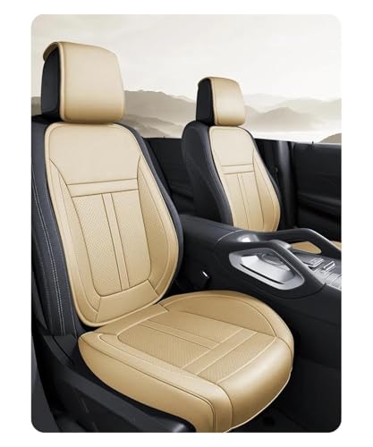 Housses siège voiture cuir PU beige : protection complète imperméable