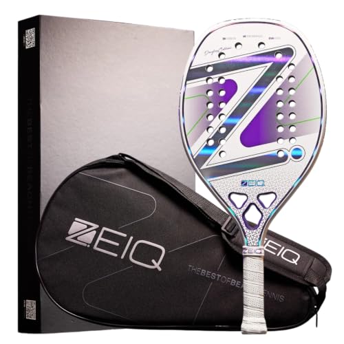 Raquete de Beach Tennis Pro Violet Collani White Zeiq 3K
