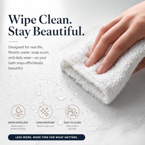 Image of EHZNZIE Crystal Clear Shower Curtain Liner 54x78, PEVA Waterproof Bath Curtain, No Chemical Smell, Weighted Magnets, Durable with Rustproof Metal Grommets