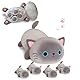 SQEQE Siamese Cat Plushies Stuffed Animals with 4 Babies, Cute Siamese Cat Plush Pillow Soft Toy Birthday Gifts for Girls Boys