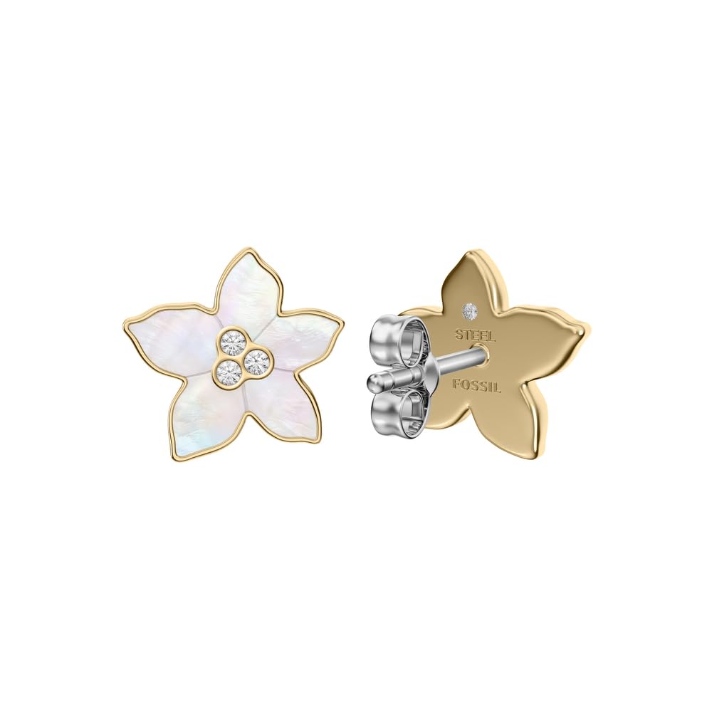 Fossil Sutton Damen Goldfarbene Ohrringe aus Edelstahl, JF04973710