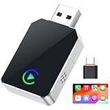 SPIRITIME Wireless CarPlay Adapter for iPhone – 5-Second Auto Connect | 1-Click Phone Swap for Families | Convert Wired to Wireless | Stable & Fast, Plug & Play | Supports Factory CarPlay Cars 2016+