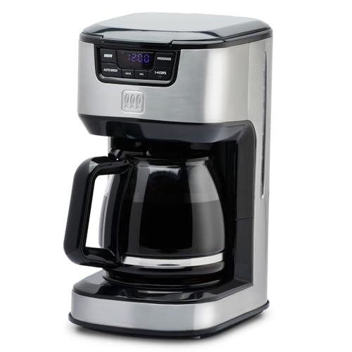 Toastmaster 12-Cup Digital Drip Coffee Maker - Programmable Automatic Coffee Machine - Kitchen Appliance with Keep Warm Setting