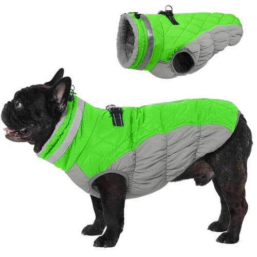 Image of Waterproof Medium Dog Coat, Warm Dog Jacket with Harness Built in, L