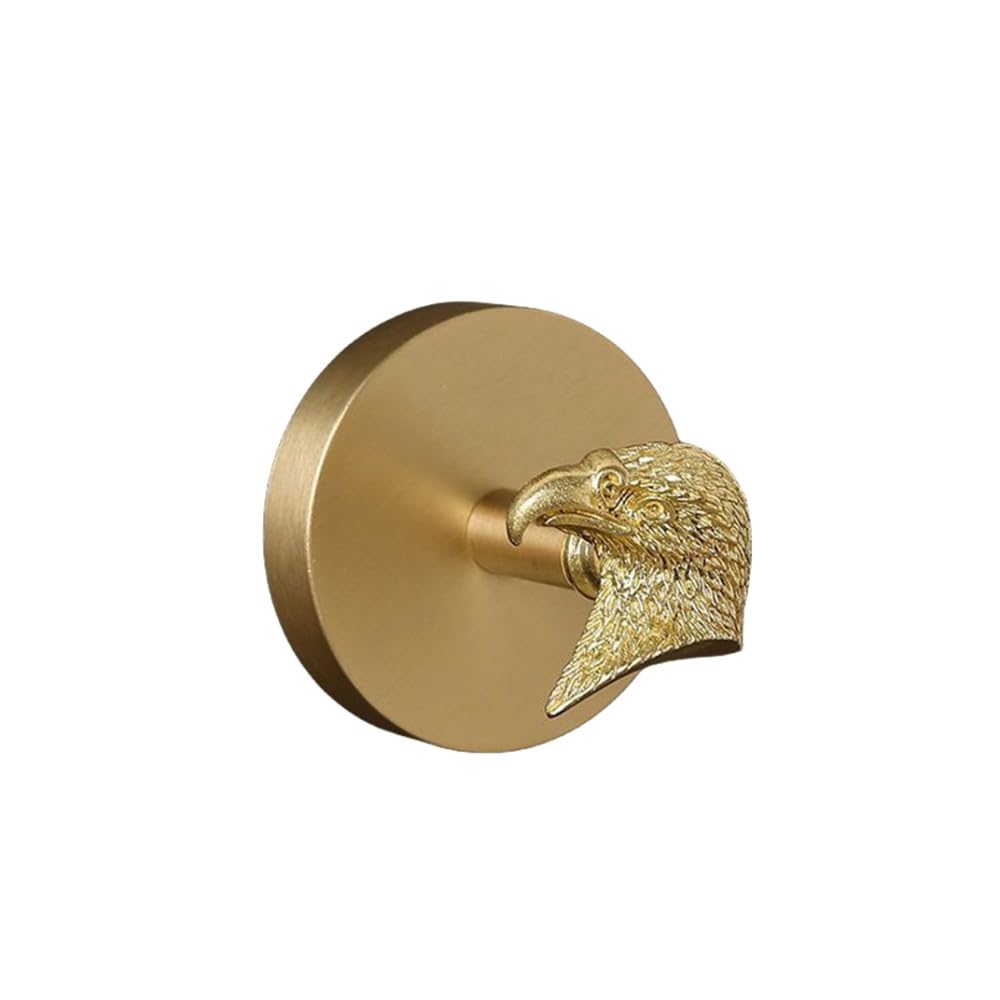 Colgador de pared de latón resistente y autoadhesivo para ropa y sombreros