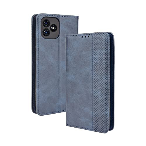 PEIYE Funda para Blackview OSCAL C20 / OSCAL C20 Pro, Cover de Cuero PU con Cáscara de TPU, Ranura para Tarjeta, Soporte Plegable, Cierre Magnético, Case Tapa Libro -Azul