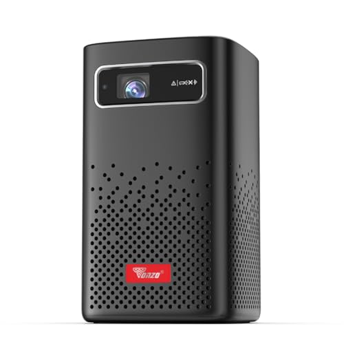 Image of TONZO P70 Smart Projector | 6000 Lumens | Wi-Fi & Bluetooth | Native 720p, 1080p Supported | 2GB+32GB | Auto Keystone | HDMI ARC | USB | Type-C | Red-Blue 3D