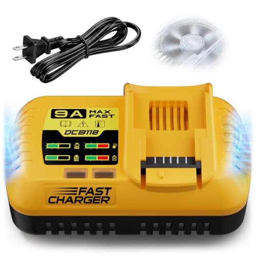 210W DCB118 9A Fast Battery Charger Compatible with DEWALT 20V/60V