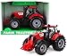 Produktbild Toyland® 22cm x 12cm Reibung angetriebener Traktor mit öffnender Motorhaube (rot)