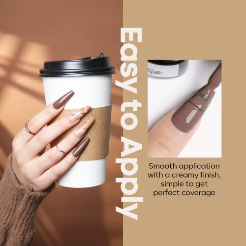 Image of modelones Gel Nail Polish Set Nude 6Colors Brown Beige Khaki Fall