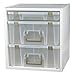 ArtBin 6855SC Super Satchel Cube - White, 15.5 x 16.75 x 15.625 in. Arts and Crafts Supply Storage with Pre-Drilled Holes, 6 Rail Set, Customizable