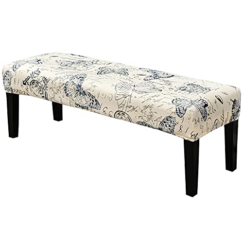 JHLD Upholstered Bench Slipcover, Stretch Dining Room Bench Covers Printed Bench Seat Protector Spandex Elastic Dining Bench Cover for Living Room-AL-Large